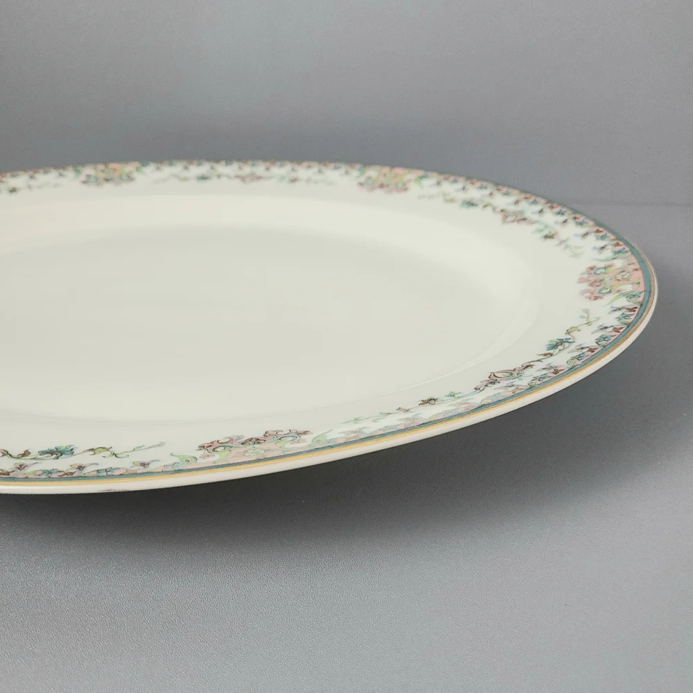 Haviland & Co. Limoges Vintage Floral Trim Very Large Serving Platter